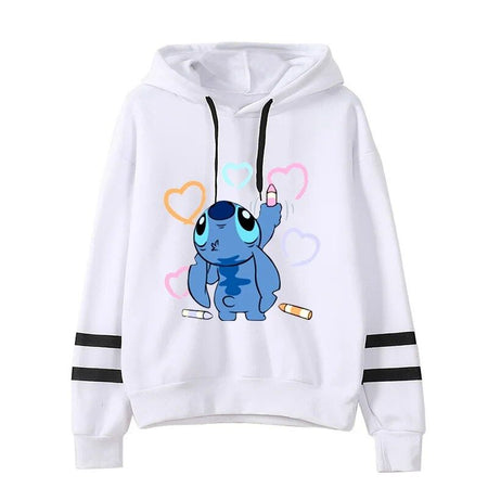 Sweat Stitch Blanc Dessin