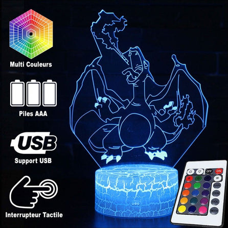 Lampe Dracaufeu 3D