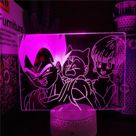 Lampe Dragon Ball Vegeta Bulma et Trunks
