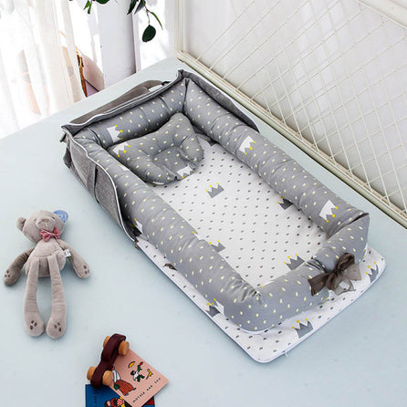 Réducteur de Lit Gris Bébé