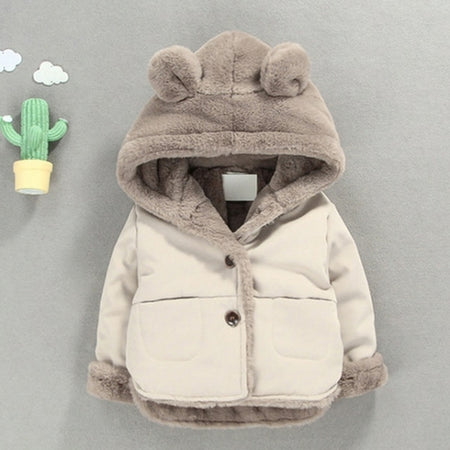 Manteau Chaud en Velours pour Bébé