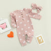 Barboteuse Motif Coeur Bébé