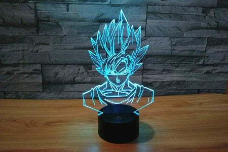 Lampe LED 3D Dragon Ball Goku Super Saiyan 1