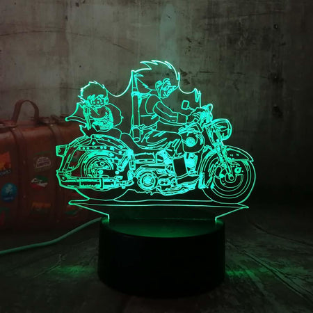 Lampe LED 3D Dragon Ball Goku & Gohan Petit