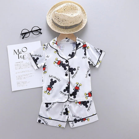 Pyjama d'été Mickey Blanc