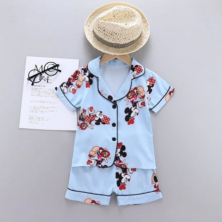 Pyjama Eté Minnie Bleu Ciel