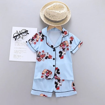 Pyjama Eté Minnie Bleu Ciel