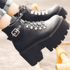 Bottes à lacets et plateforme pour femme