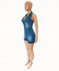 Combinaison en jean bleu marine