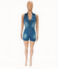 Combinaison en jean bleu marine
