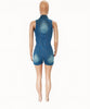 Combinaison en jean bleu marine