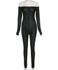 Combinaison en maille noire transparente