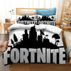 Parure de lit blanche avec imprimé Fortnite