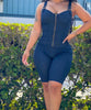 Combinaison salopette en jean bleu marine