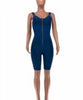 Combinaison salopette en jean bleu marine