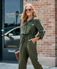 Combinaison légère style militaire pour femme