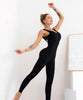 Combinaison fitness noire respirante pour femme