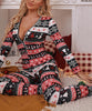 Combinaison-pyjama longue et sexy avec motif de noël