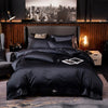 Parure de lit noire en coton Égyptien
