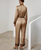 Combinaison pyjama satin beige