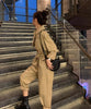 Combinaison style trench kaki femme