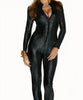 Combinaison moulante sexy en similicuir pour femme