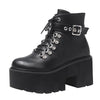Bottes à lacets et plateforme pour femme