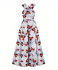Combinaison africaine pantalon évasé aux motifs ethniques