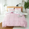 Parure de lit carreaux roses