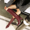 Bottes à talon imprimé crocodile pour femme