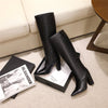 Bottes à talon imprimé crocodile pour femme