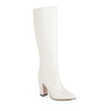 Bottes à talon imprimé crocodile pour femme