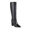 Bottes à talon imprimé crocodile pour femme