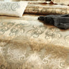 Parure de lit royale en satin de soie beige