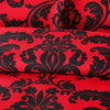 Parure de lit rouge imprimé baroque noir