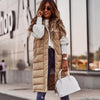 Doudoune longue sans manches pour femme