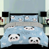 Parure de lit panda bleu