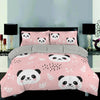 Parure de lit panda rose