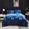 Parure de lit géométrique bleu