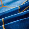 Parure de lit géométrique bleu