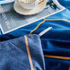 Parure de lit géométrique bleu