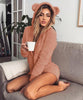 Combishort en polaire pour femme