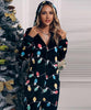 Combinaison polaire motif guirlandes de Noël
