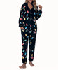 Combinaison polaire motif guirlandes de Noël