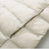 Doudoune fine longue beige sans manche avec capuche