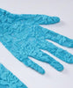 Combinaison pantalon transparente bleue en dentelle