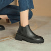 Bottes plates femme en simili cuir et fourrure