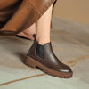 Bottes plates femme en simili cuir et fourrure