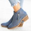 Bottes plate femme à petit talon bois