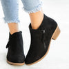 Bottes plate femme à petit talon bois